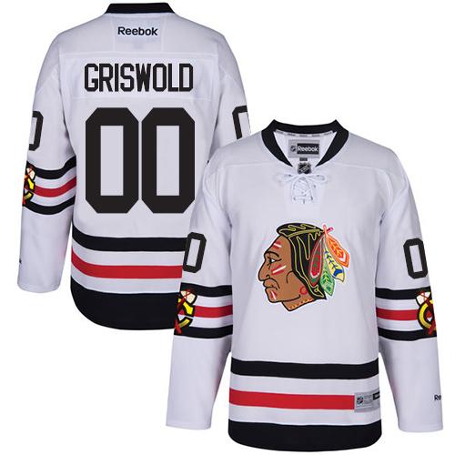 Blackhawks #00 Clark Griswold White Winter Classic Stitched NHL Jersey
